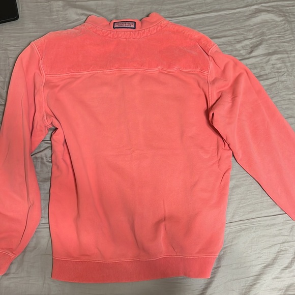 Vineyard Vines Men’s Medium Quarter Zip Pullover- Salmon/pink - Picture 2 of 4